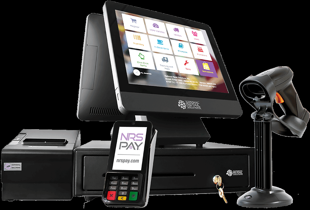 Bakery-style counter setup with POS hardware ready for billing